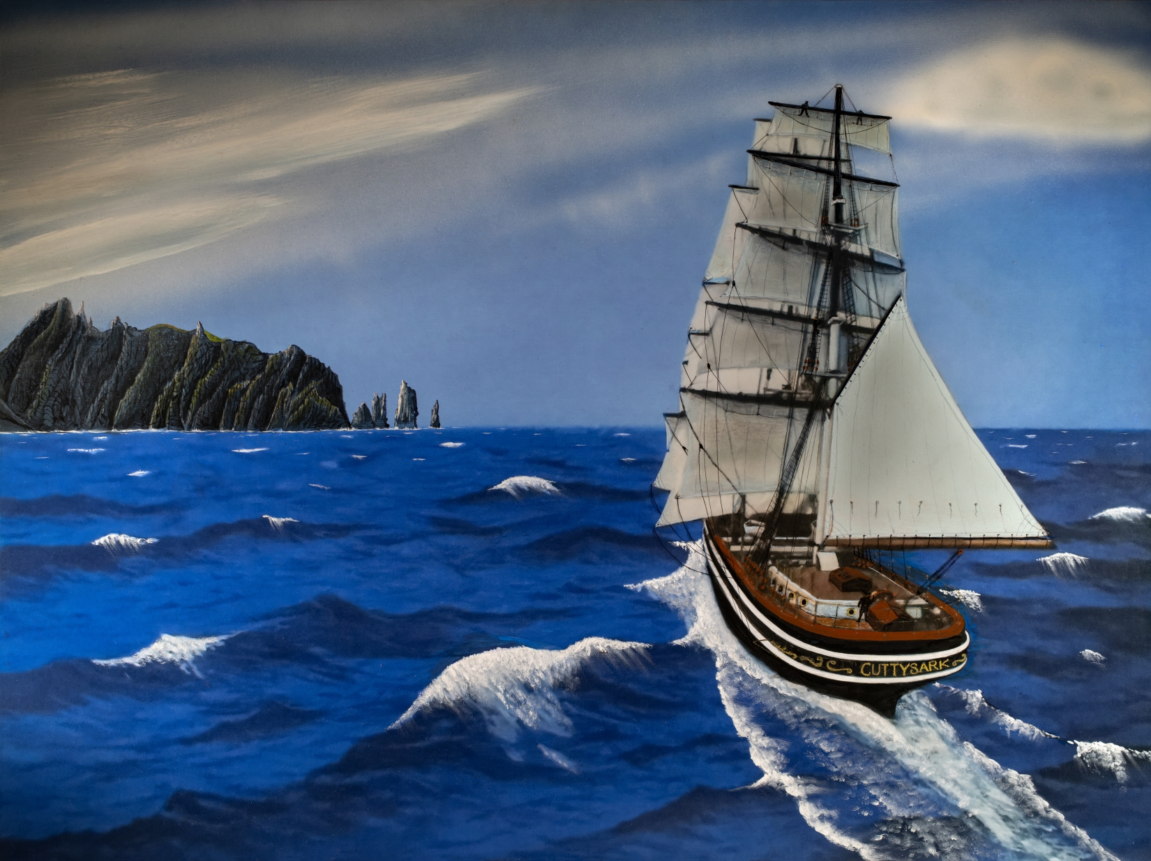 Cutty Sark rounding Cape Horn